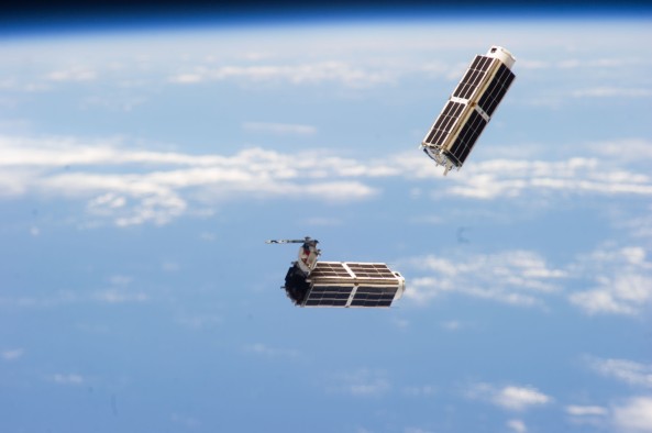 Two Planet Labs Dove CubeSats deployed from the ISS February 11, 2014