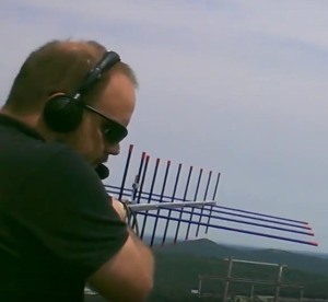 Dave Swanson KG5CCI with Arrow dual-band antenna